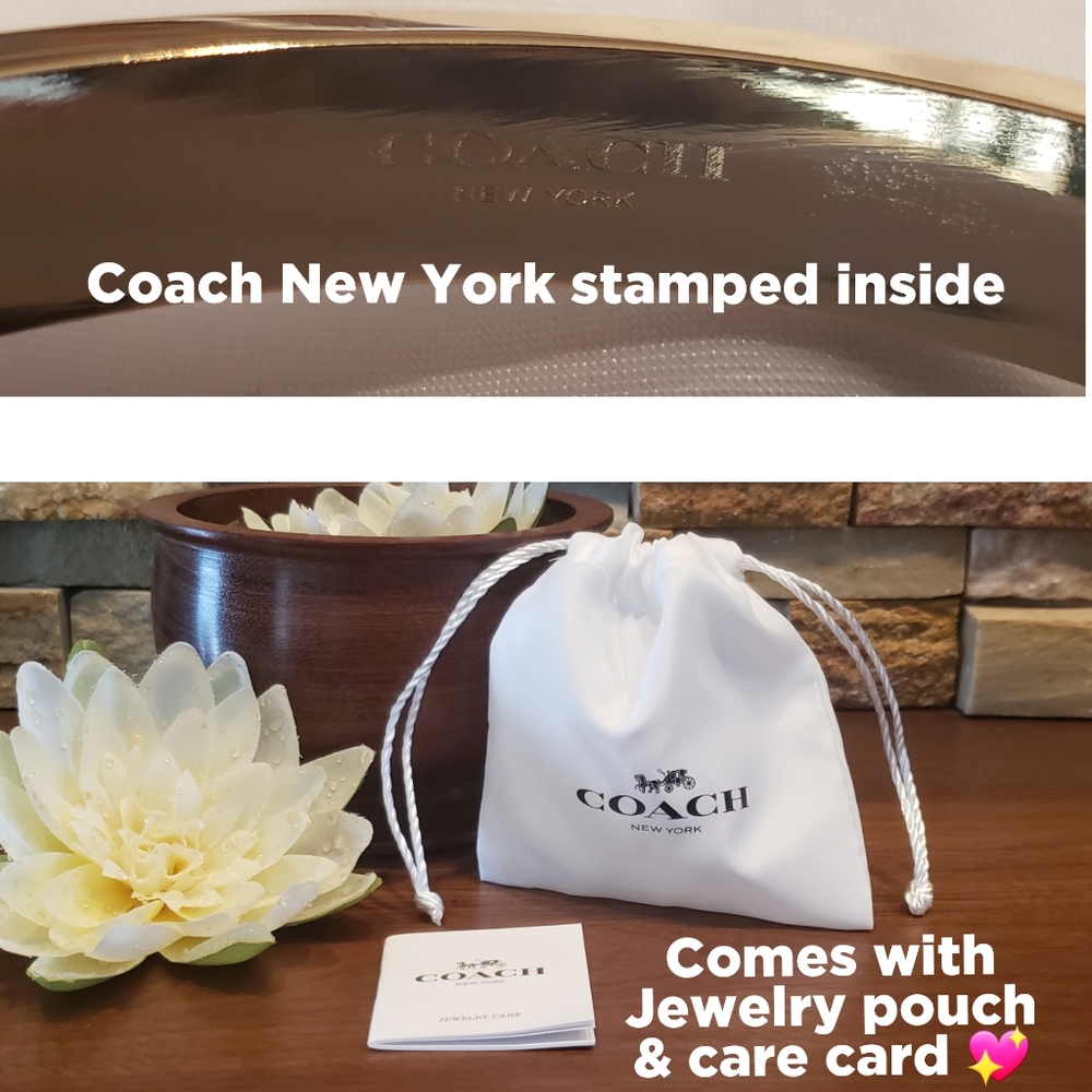 *On-Hold* NEW Coach Signature Bangle w/ Leather - Picture 2 of 4